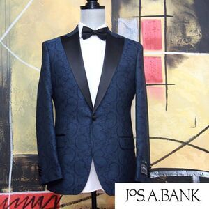 46R Jos A‎ Bank Slim Fit Paisley Dinner Jacket Blazer Blue Teal C070566